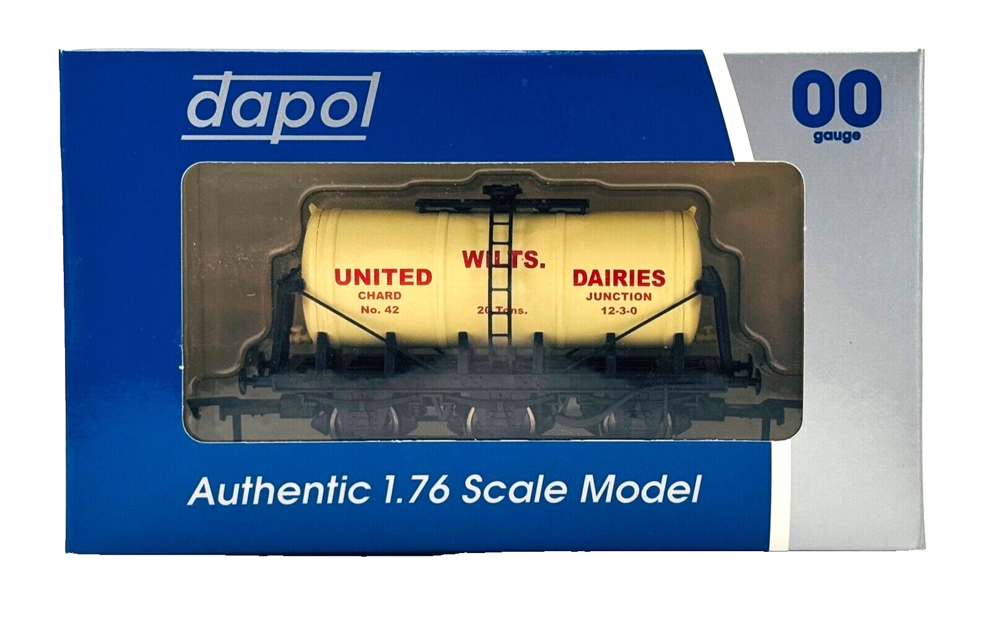 DAPOL 00 GAUGE - WILTS UNITED DAIRIES 6 WHEEL TANKER CHARD 42 (LIMITED EDITION)