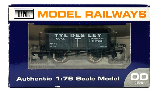 DAPOL 00 GAUGE - TYLDESLEY COAL COMPANY LTD GREY WAGON NO.49 (LIMITED EDITION)