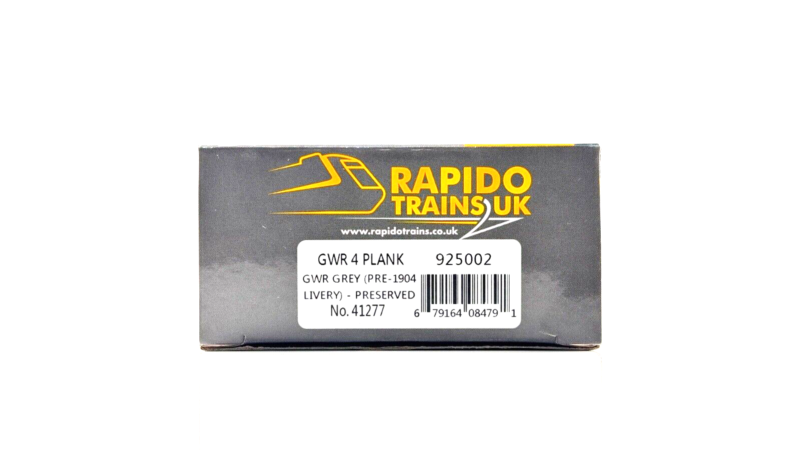 RAPIDO 00 GAUGE - 925002 - GWR GREY PRE-1904 PRESERVED WAGON 41277 - BOXED