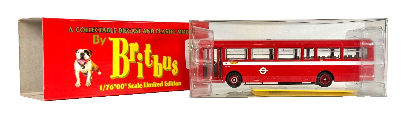 BRITBUS 1/76 SCALE - ME1-02 - AEC MERLIN SINGLE DECK LONDON TRANSPORT RED BOXED