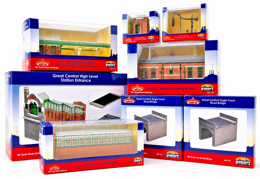 BACHMANN OO GAUGE SCENECRAFT - FULL 8 PART GREAT CENTRAL STATION JOB LOT - NEW