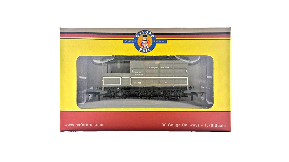 OXFORD RAIL OO GAUGE - OR76TOA003 - BR GREY TOAD 6 WHEEL BRAKE VAN BORDESLEY JCT