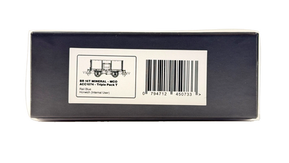 ACCURASCALE OO GAUGE - ACC1074 - BR 16T MINERAL WAGON MCO RAIL BLUE HORWICH