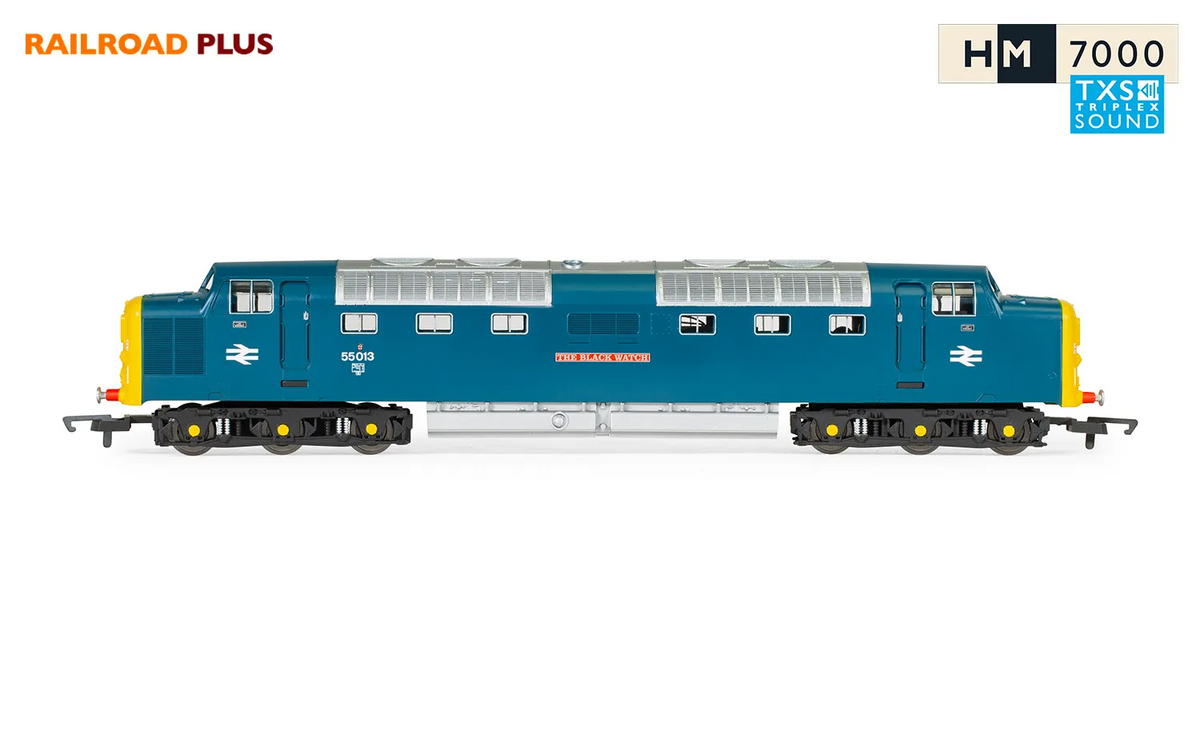 HORNBY OO GAUGE - R30049TXS - CLASS 55 DELTIC 55013 BLACK WATCH DCC SOUND NEW