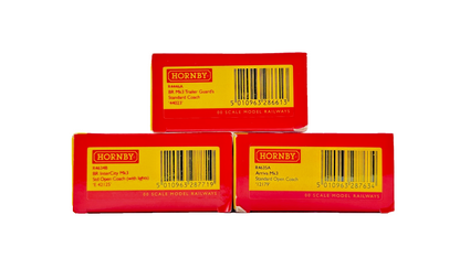 HORNBY OO GAUGE - R4634B/R4446A - BR BLUE GREY INTERCITY MK3 COACHES X 3