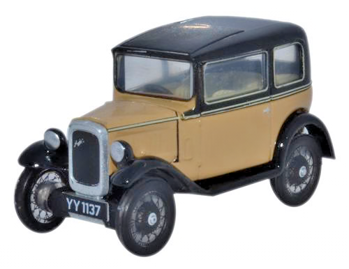 OXFORD DIECAST 1/76 SCALE - 76ASS001 - AUSTIN SEVEN RN SALOON FAWN - NEW