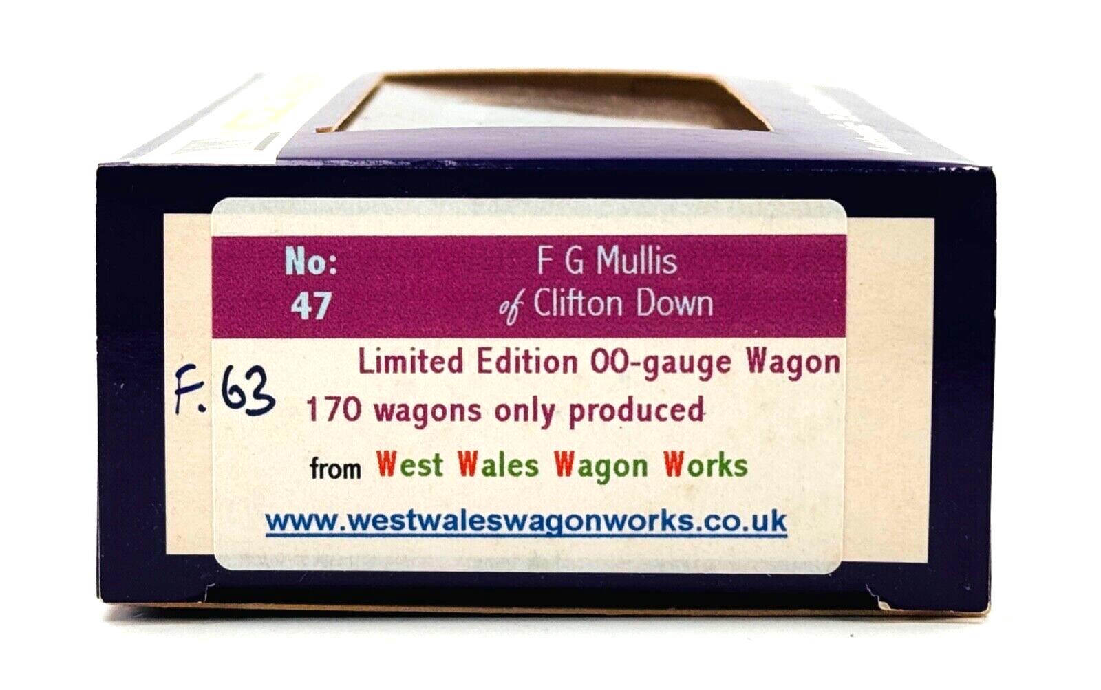 DAPOL 00 GAUGE - F.G MULLIS CLIFTON DOWN BRISTOL NO.31 (WEST WALES WAGON WORKS)