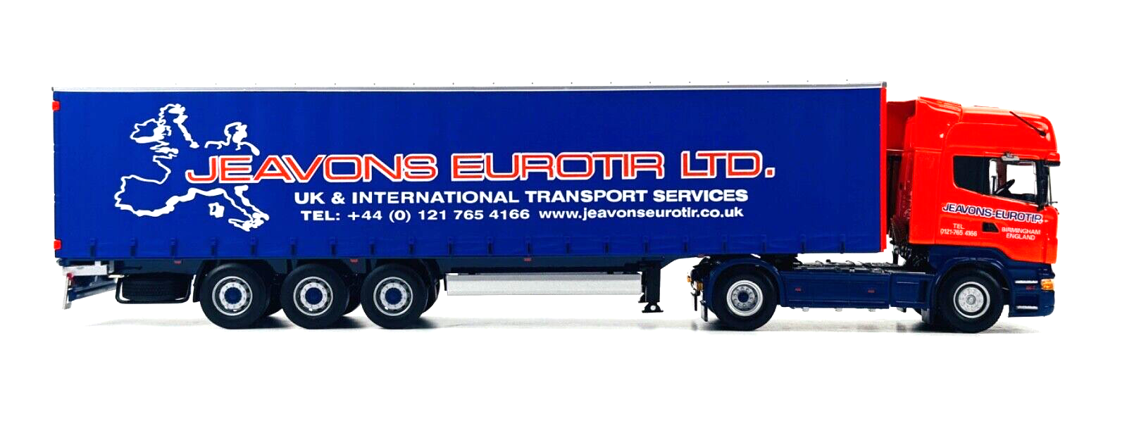 UNIVERSAL HOBBIES 1/50 - SCANIA R500 'JEAVONS EUROTIR' TRANSPORT LORRY - BOXED