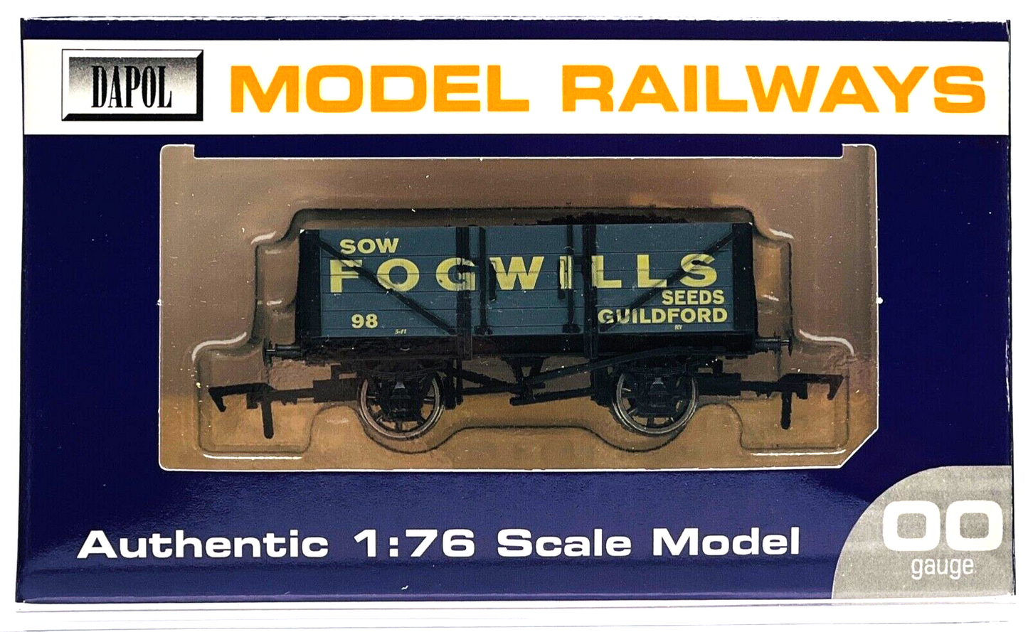 DAPOL 00 GAUGE - SOW FOGWILLS SEEDS OF GUILDFORD PLANK WAGON 98 (WESSEX WAGONS)