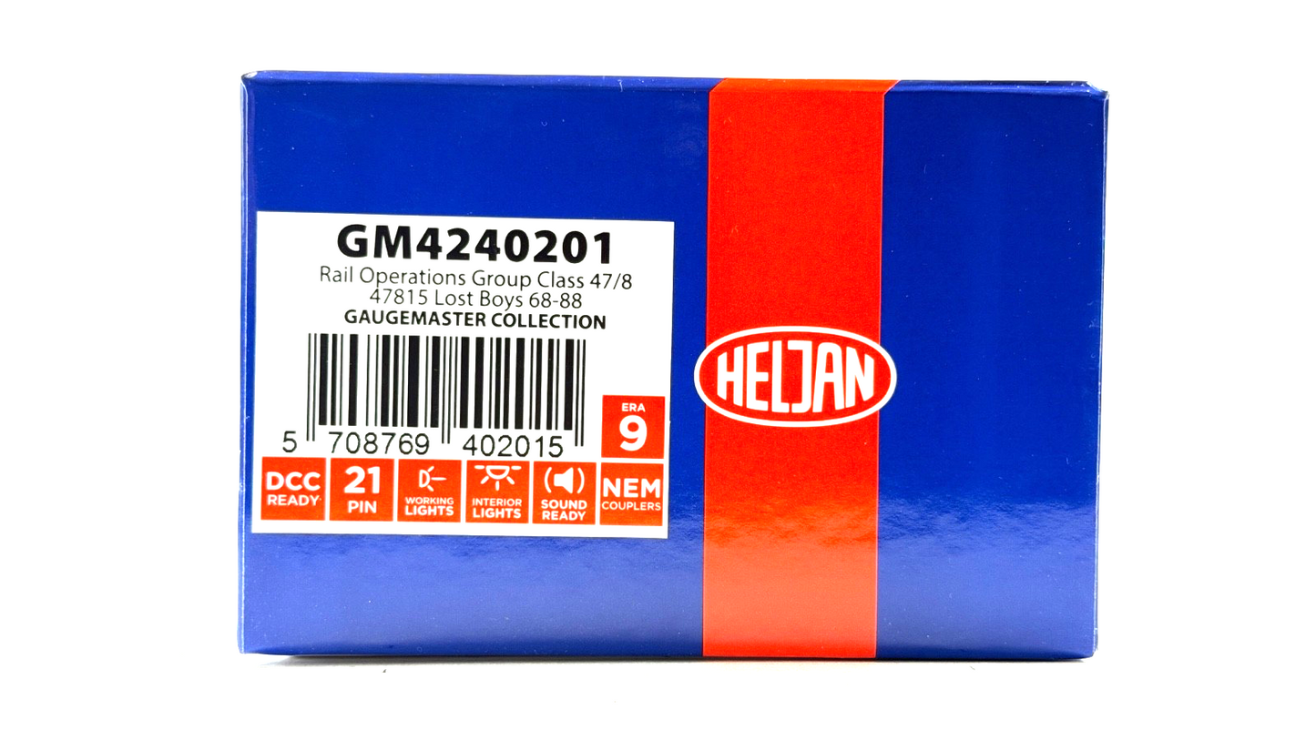 HELJAN 00 GAUGE - GM4240201 - CLASS 47/8 DIESEL 47815 ROG LOST BOYS 66-88 - NEW