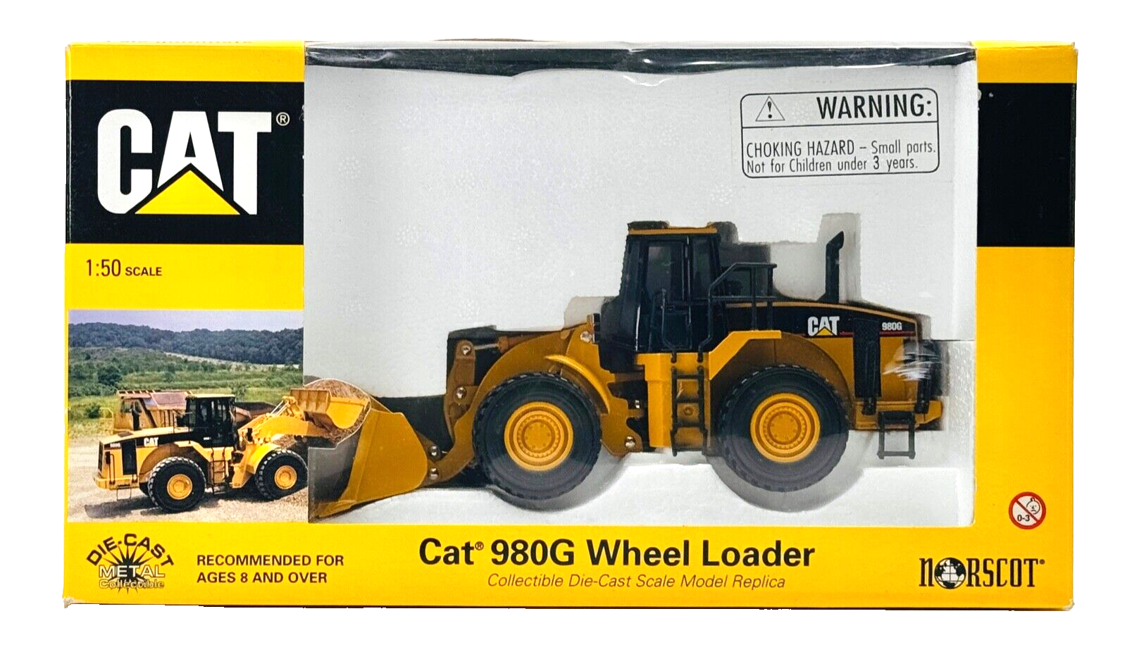 NORSCOT 1/50 SCALE - 55027 - CAT 980G YELLOW WHEEL LOADER  - BOXED