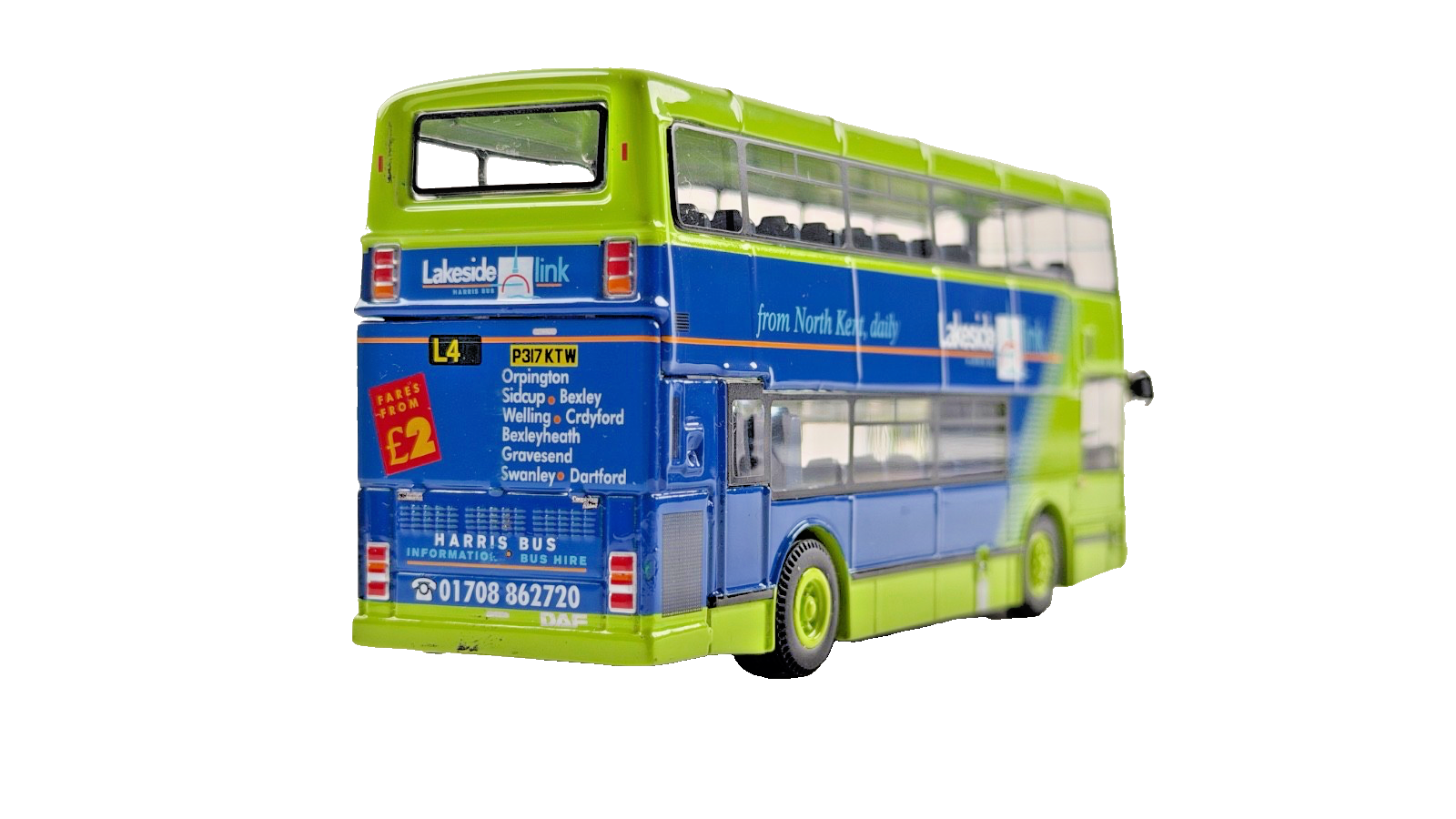 CORGI 1/76 SCALE - PLAXTON PALATINE LAKESIDE LINK NORTH KENT, DAILY BUS UNBOXED