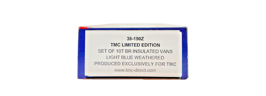 BACHMANN OO GAUGE - 38-190Z - SET OF 10T BR INSULATED VANS LIGHT BLUE WEATHERED