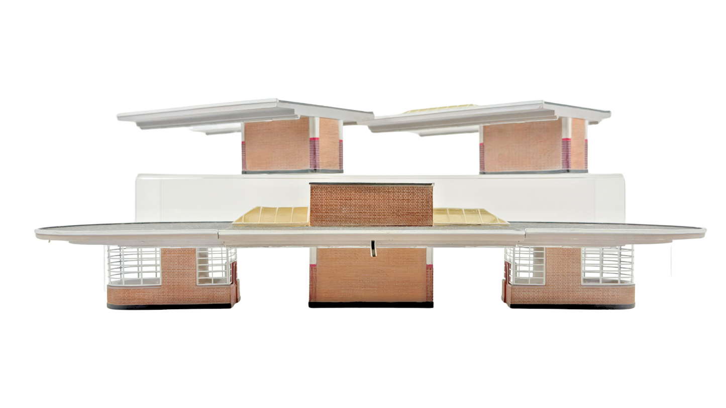 BACHMANN SCENECRAFT OO GAUGE - 5 PART ART DECO STATION BUILDING SET - UNBOXED #2