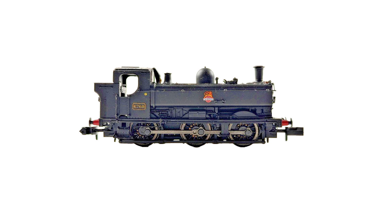 DAPOL N GAUGE - 2S-007-017 - PANNIER TANK 6760 BR BLACK EARLY CREST BOXED