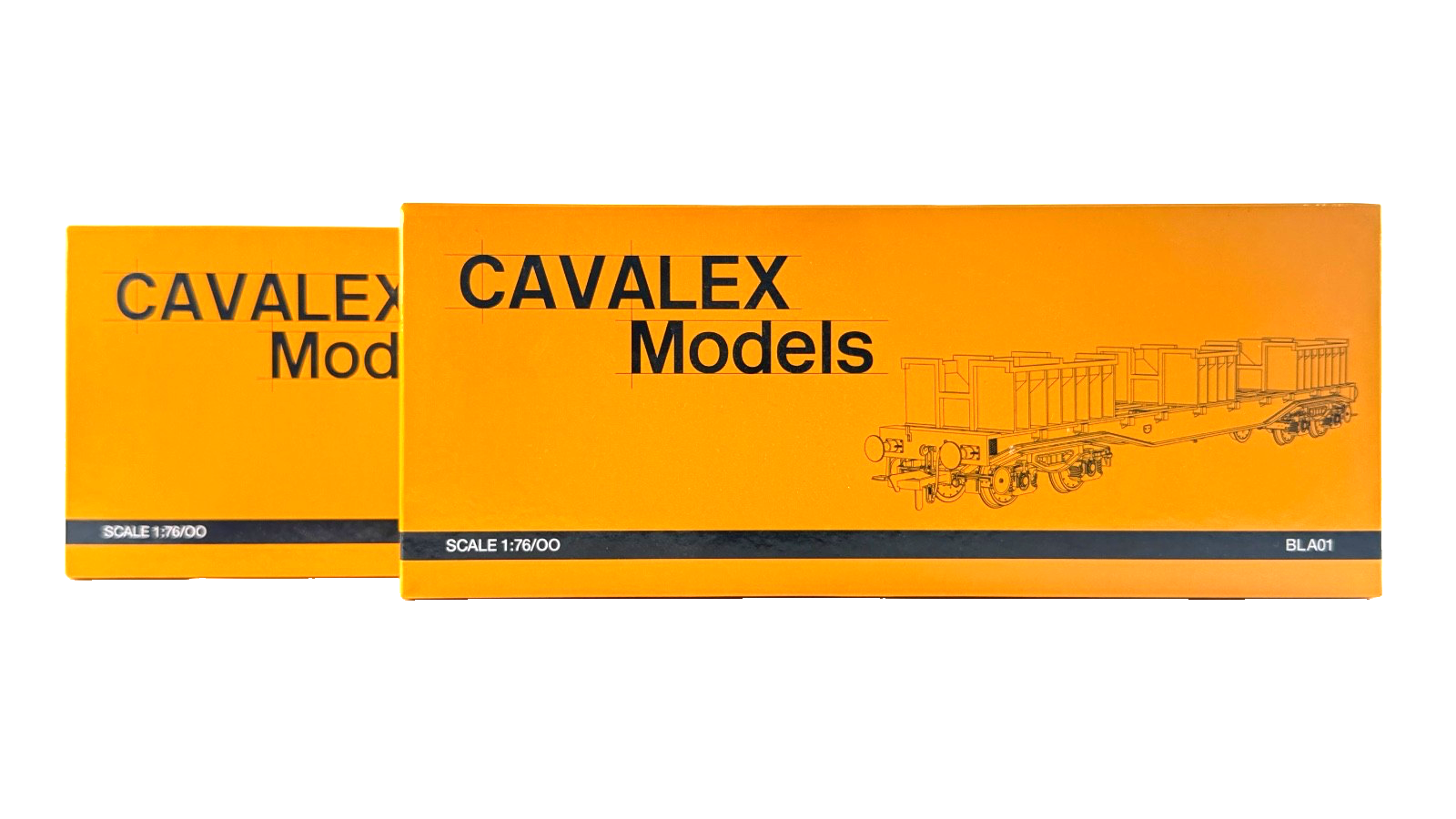 CAVALEX MODELS OO GAUGE - BBA01/BLA01 - PAIR OF RAILFREIGHT WAGONS 910034 910294
