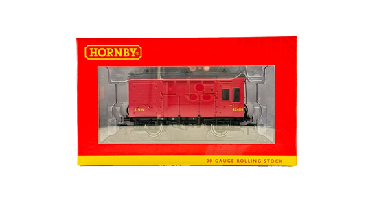 HORNBY OO GAUGE - R6727 - LMS CRIMSON HORSE BOX WAGON 42489 BOXED