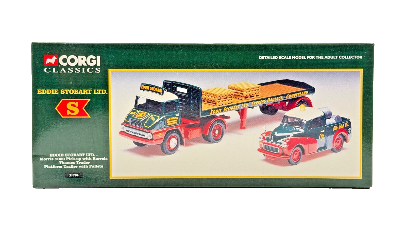 CORGI CLASSICS - 31704 - EDDIE STOBART MORRIS 1000 PICK UP & THAMES TRADER TWIN