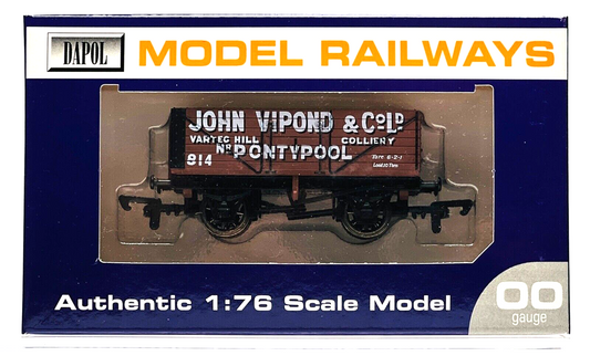 DAPOL 00 GAUGE - JOHN VIPOND VARTEG HILL 814 (PONTYPOOL BLAENAVON LIMITED ED)