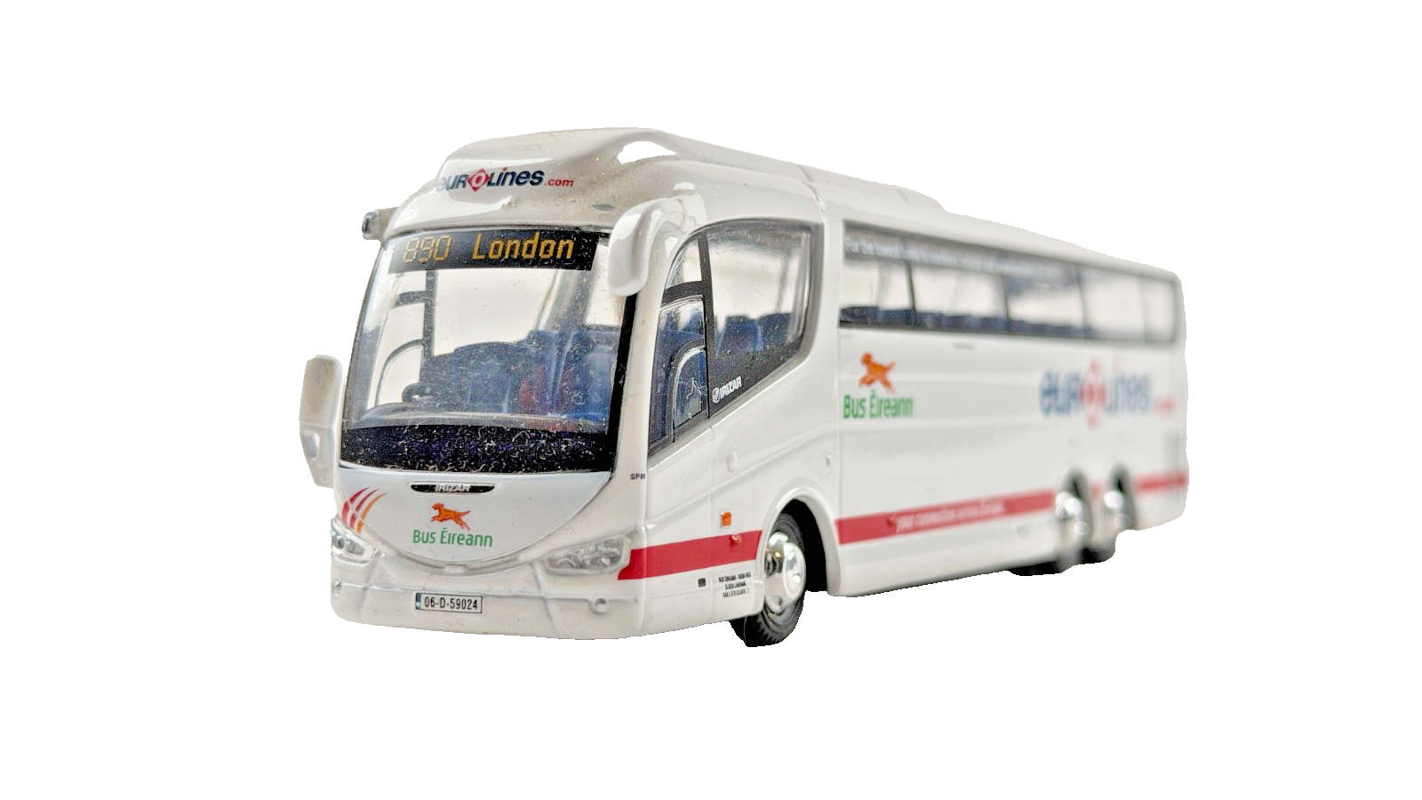 OXFORD DIECAST 1/76 SCALE - SCANIA IRIZAR BUS EIREANN EUROLINES COACH UNBOXED #1