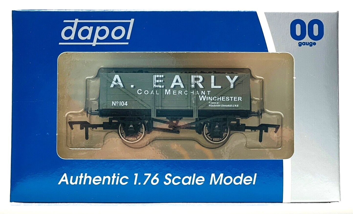 DAPOL 00 GAUGE - A. EARLY WINCHESTER (GWR) 5 PLANK WAGON NO.104 (WESSEX WAGONS)