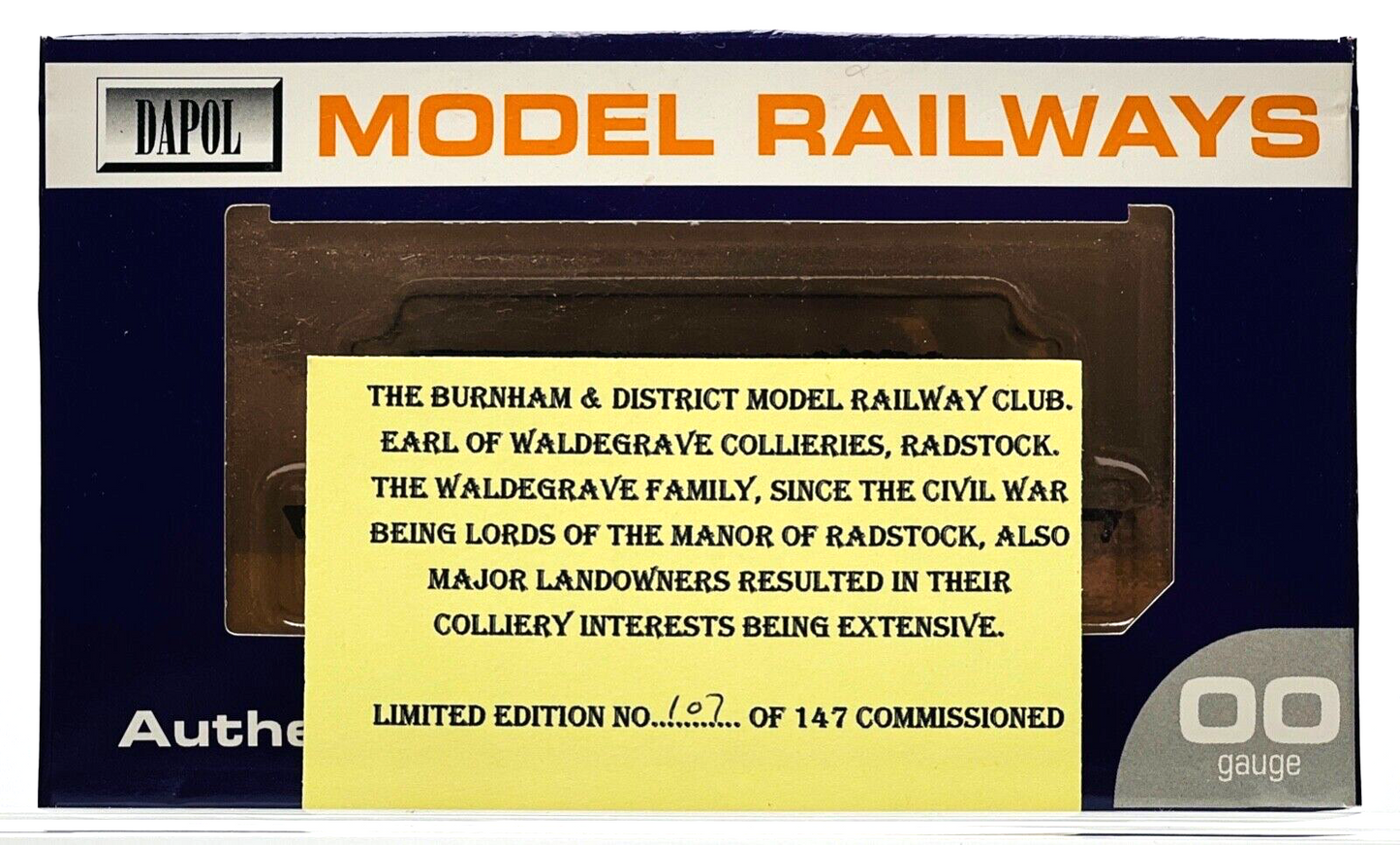 DAPOL 00 GAUGE - EARL OF WALDEGRAVE RADSTOCK WELLS WAY LUDLOWS (BURNHAM LTD ED)