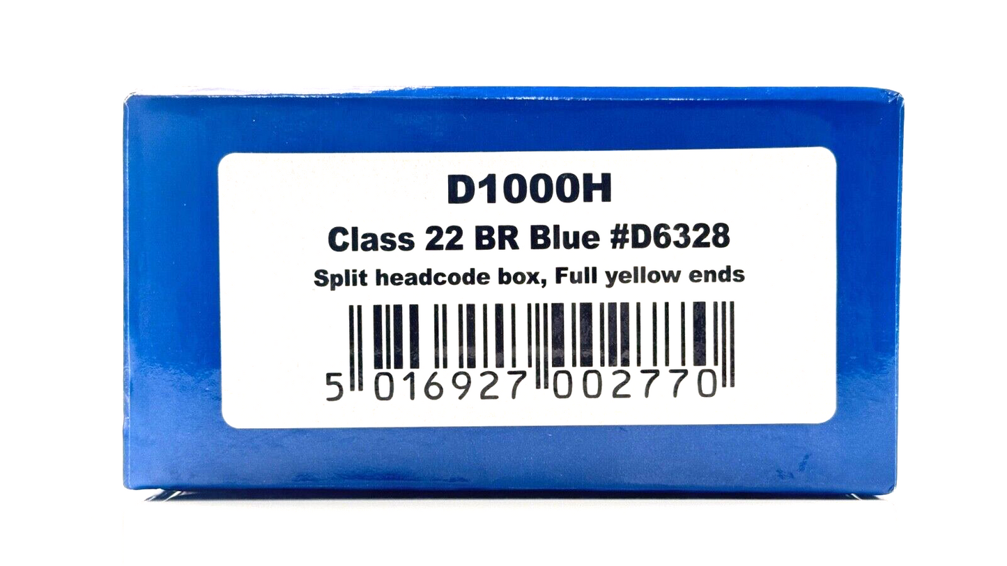 DAPOL 00 GAUGE - D1000H - CLASS 22 DIESEL LOCOMOTIVE BR BLUE D6328 - BOXED