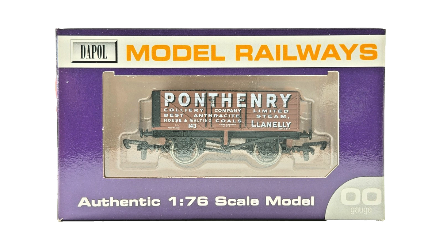 DAPOL 00 GAUGE - PONTHENRY COLLIERY LLANELLY PLANK WAGON 143 (LIMITED EDITION)