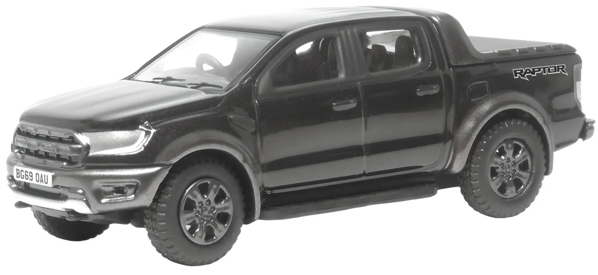 OXFORD DIECAST 1/76 SCALE - 76FR001 - FORD RANGER RAPTOR AGATE BLACK - NEW