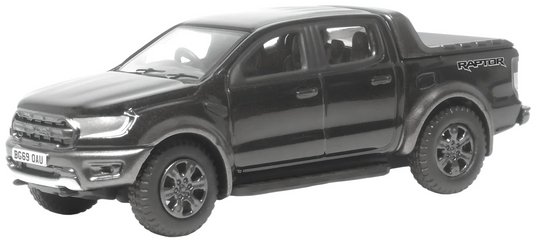 OXFORD DIECAST 1/76 SCALE - 76FR001 - FORD RANGER RAPTOR AGATE BLACK - NEW