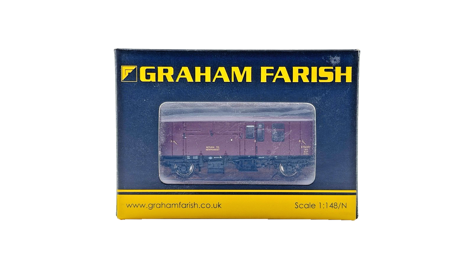 GRAHAM FARISH N GAUGE - 373-360A - BR MK1 HORSE BOX MAROON BOXED