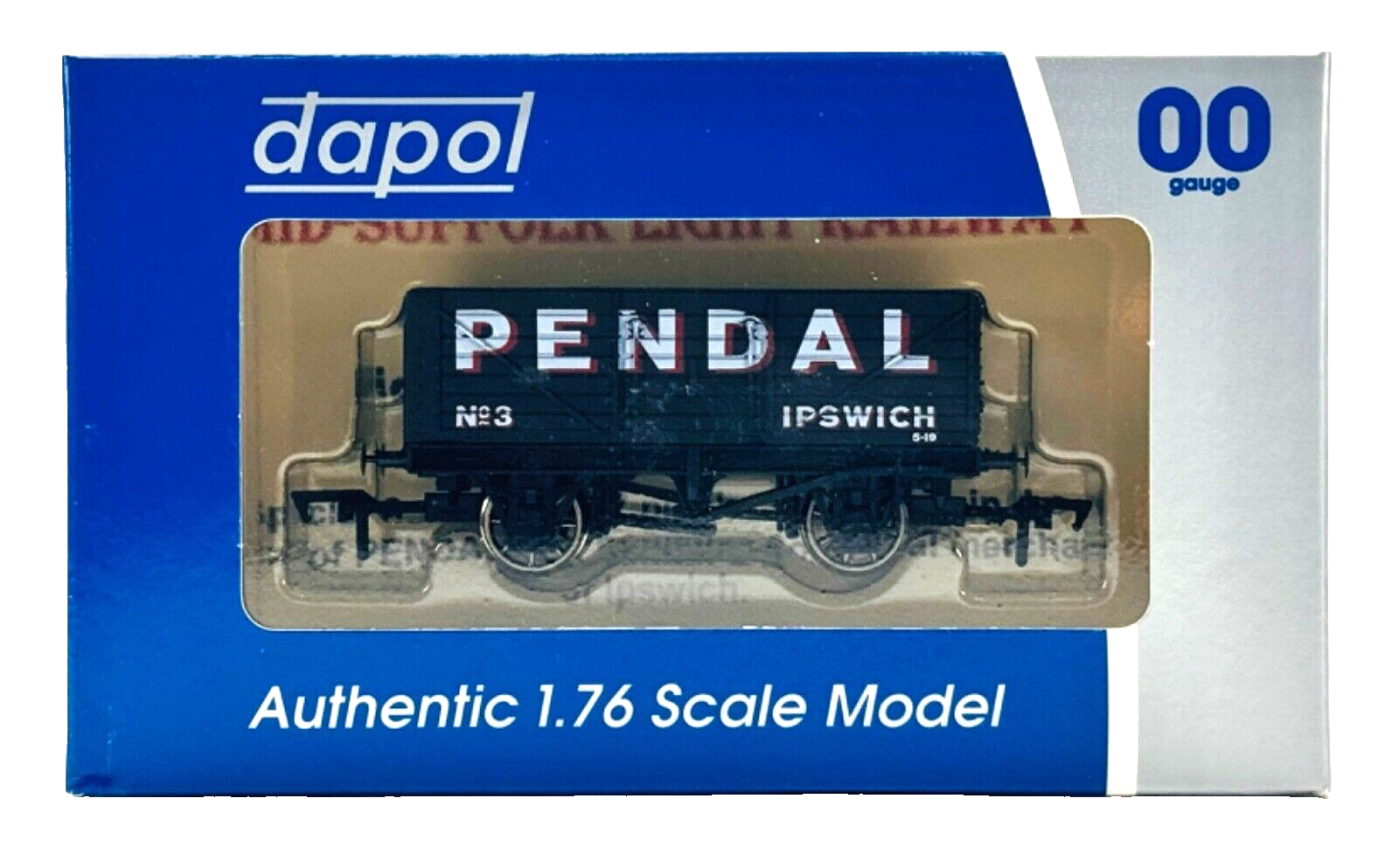 DAPOL 00 GAUGE - PENDAL COLLIERY OF IPSWICH PLANK WAGON 3 (P) (LIMITED EDITION)