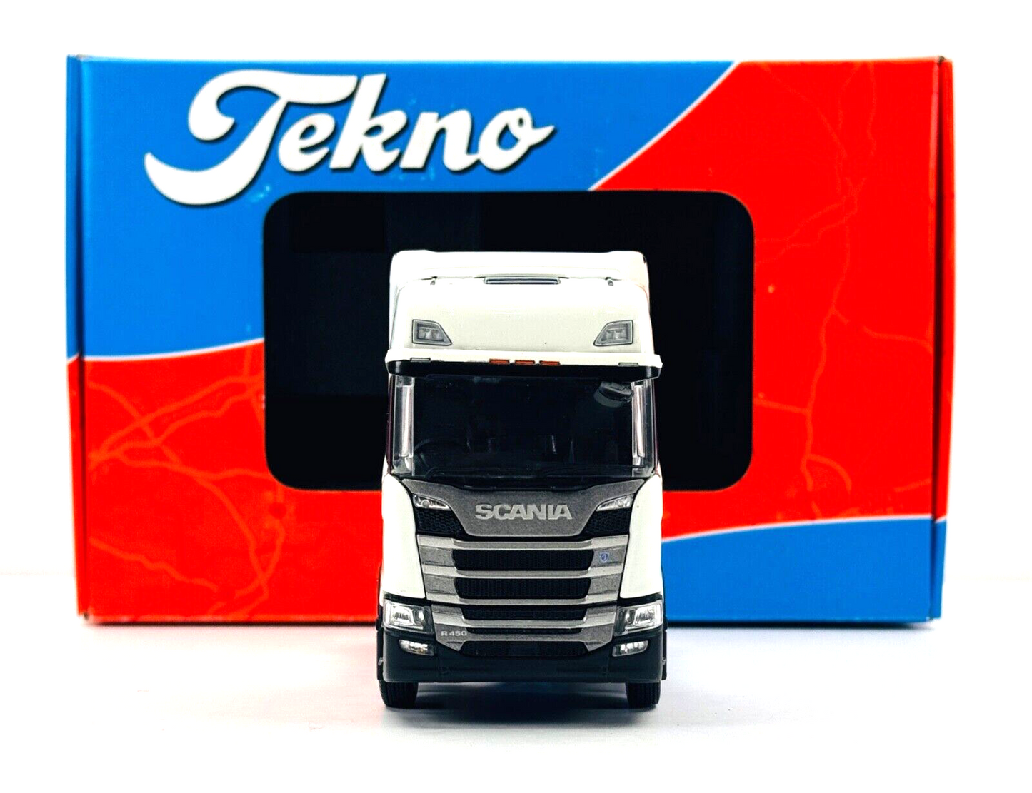 TEKNO 1/50 SCALE - 70941 - SCANIA R HIGHLINE 4X2 WHITE TRACTOR CAB UNIT BOXED