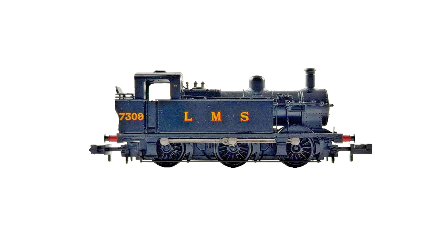 GRAHAM FARISH N GAUGE - 372-210A - CLASS 3F JINTY 7309 LMS BLACK DCC FITTED