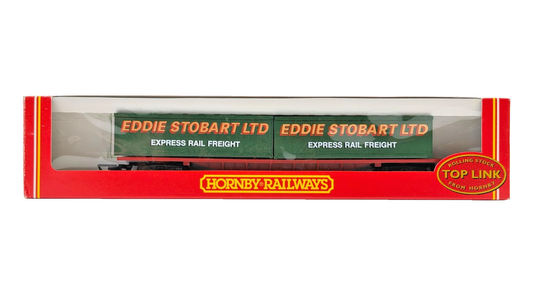 HORNBY 00 GAUGE - R6100 - EDDIE STOBART LTD EXPRESS RAIL FREIGHT CONTAINER WAGON
