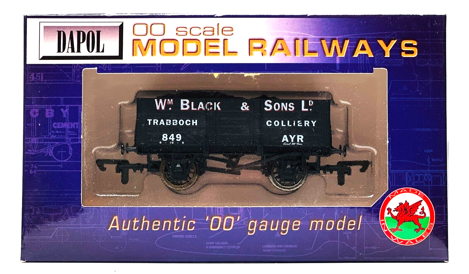 DAPOL 00 GAUGE - 'WM BLACK & SONS' TRABBOCH COLLIERY AYR 849 (LIMITED EDITION)