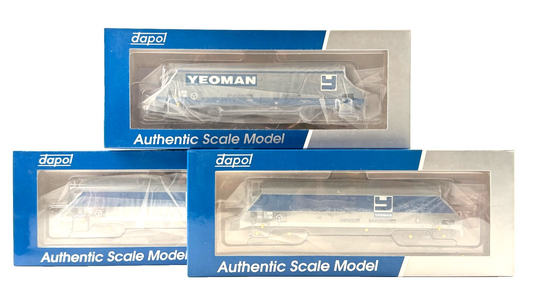 DAPOL OO GAUGE - RAKE OF 3 O & K JHA FOSTER YEOMAN HOPPERS (EARLY/LATE) BOXED