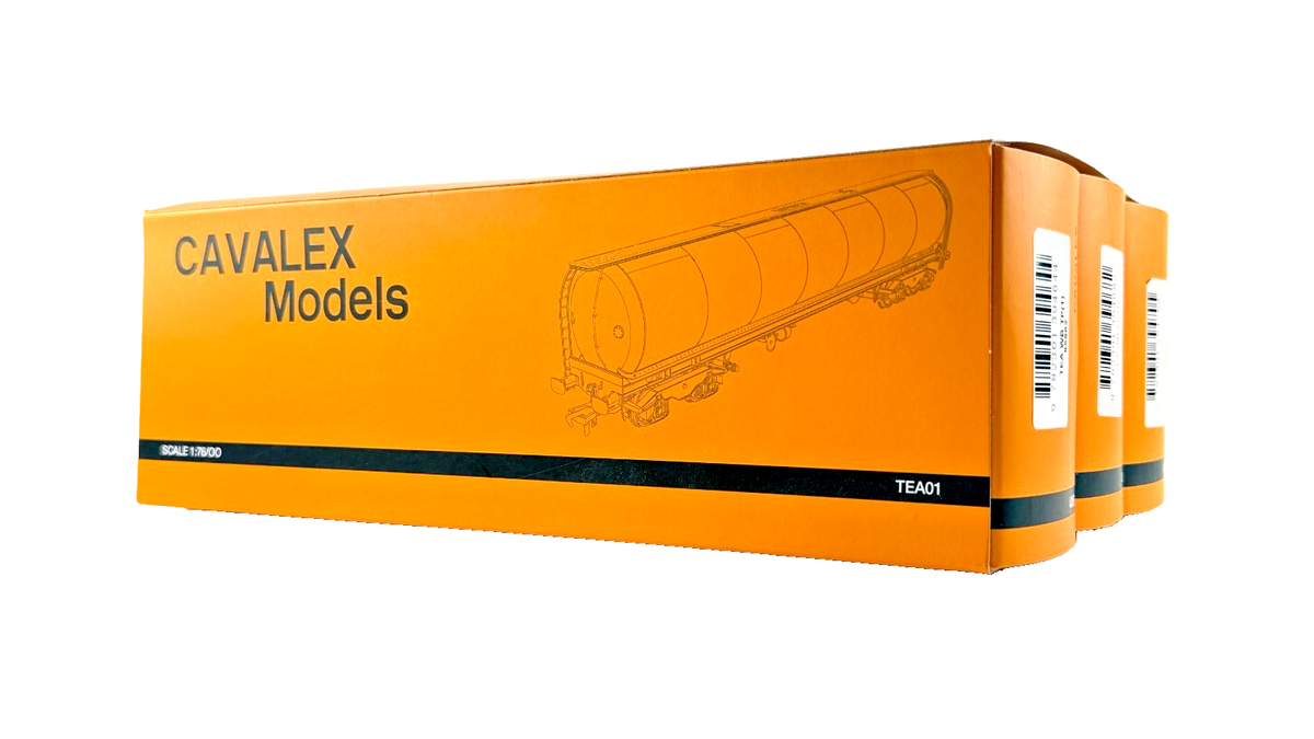 CAVALEX MODELS OO GAUGE - TEA01 - TEA TANK WAGON TRIPLE PACK WEATHERED GREY