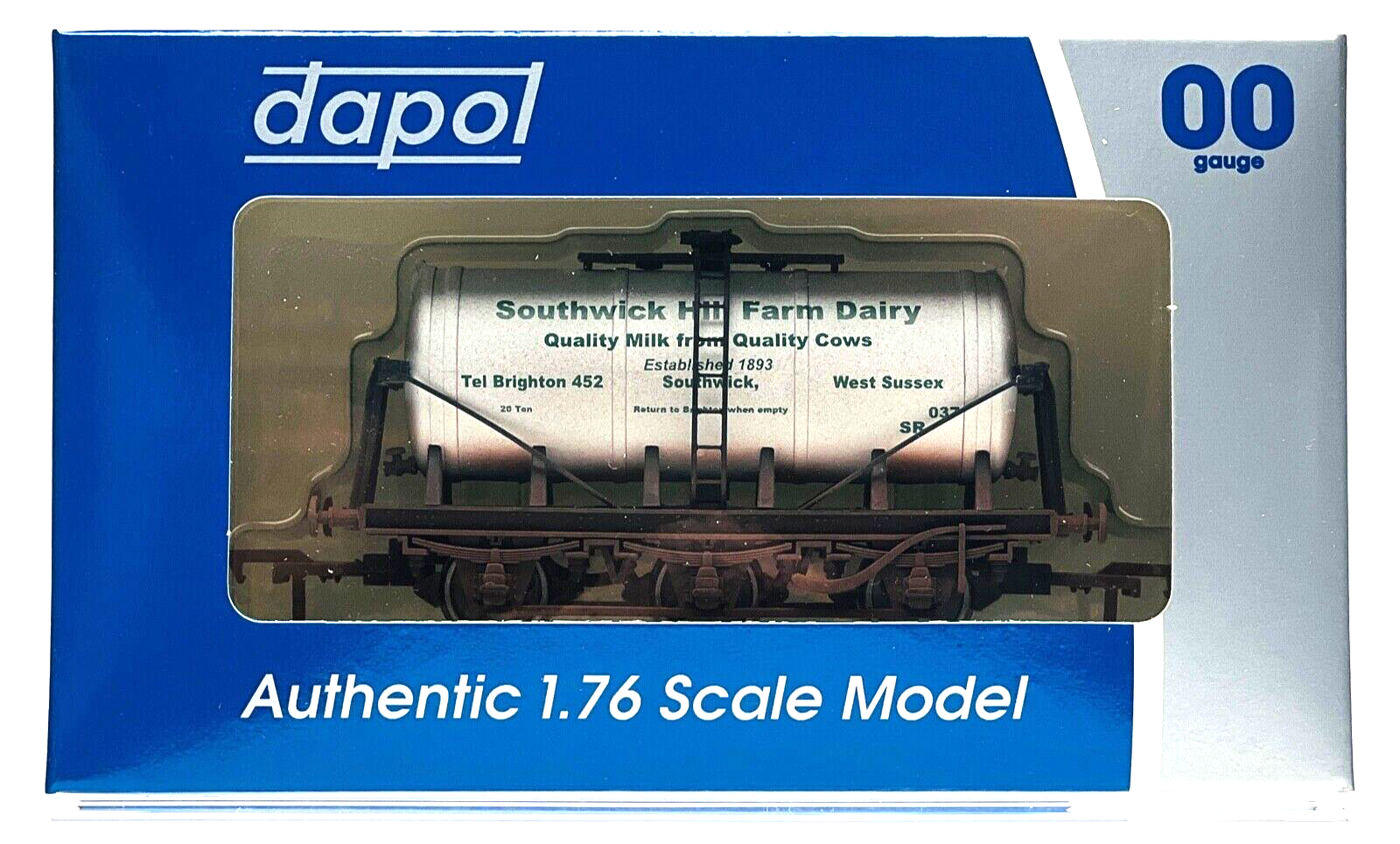 DAPOL 00 GAUGE - SOUTHWICK HILL FARM DAIRY TANKER 37 WEATHERED (SIMPLY SOUTHERN)