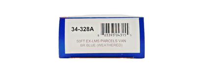 BACHMANN OO GAUGE - 34-328A - 50FT EX-LMS PARCELS VAN BR BLUE (WEATHERED) BOXED
