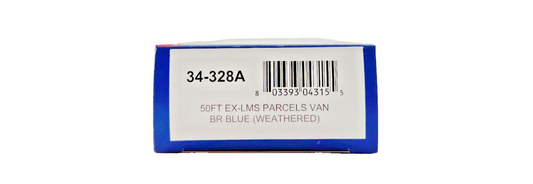 BACHMANN OO GAUGE - 34-328A - 50FT EX-LMS PARCELS VAN BR BLUE (WEATHERED) BOXED