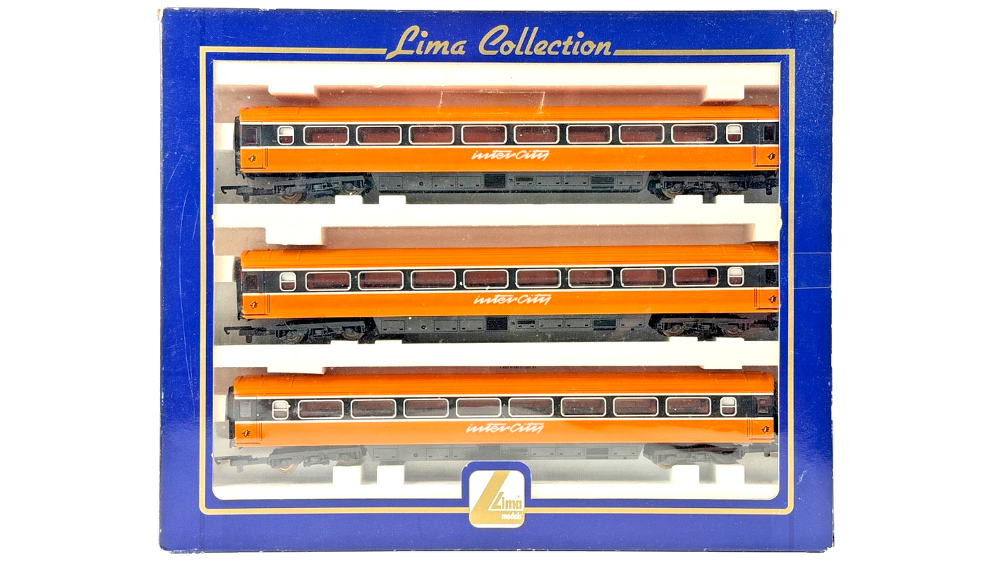 LIMA OO GAUGE - IRISH RAILWAY IE ORANGE & BLACK MK3 INTERCITY COACH TRIPLE PACK