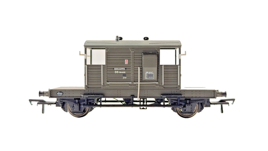 BACHMANN 00 GAUGE - 38-404 - OLIVE GREEN 20T PILL BOX BRAKE VAN - UNBOXED