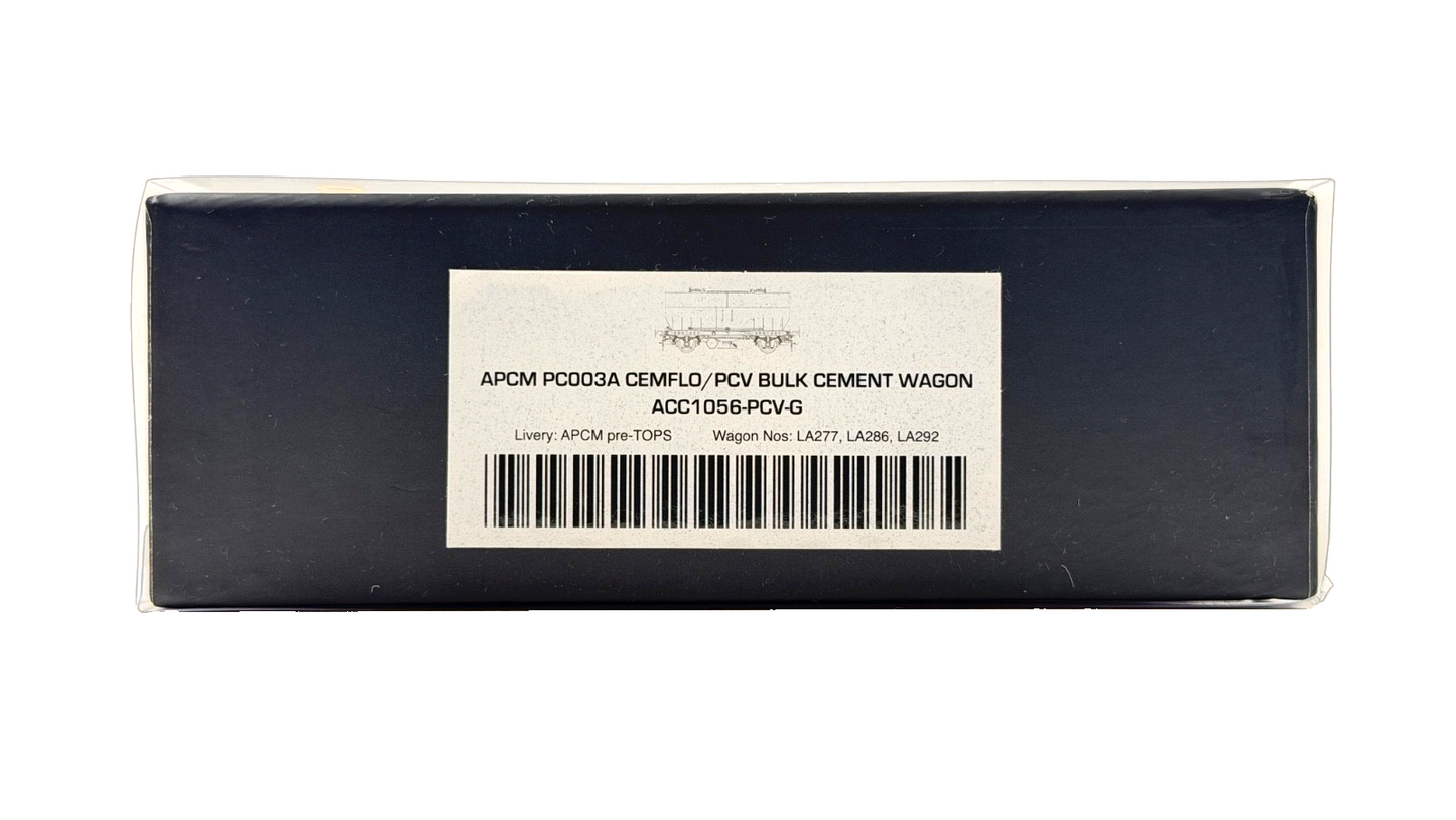 ACCURASCALE OO GAUGE - ACC1056-PCV-G - CEMFLO PCV BULK CEMENT WAGON PRE TOPS