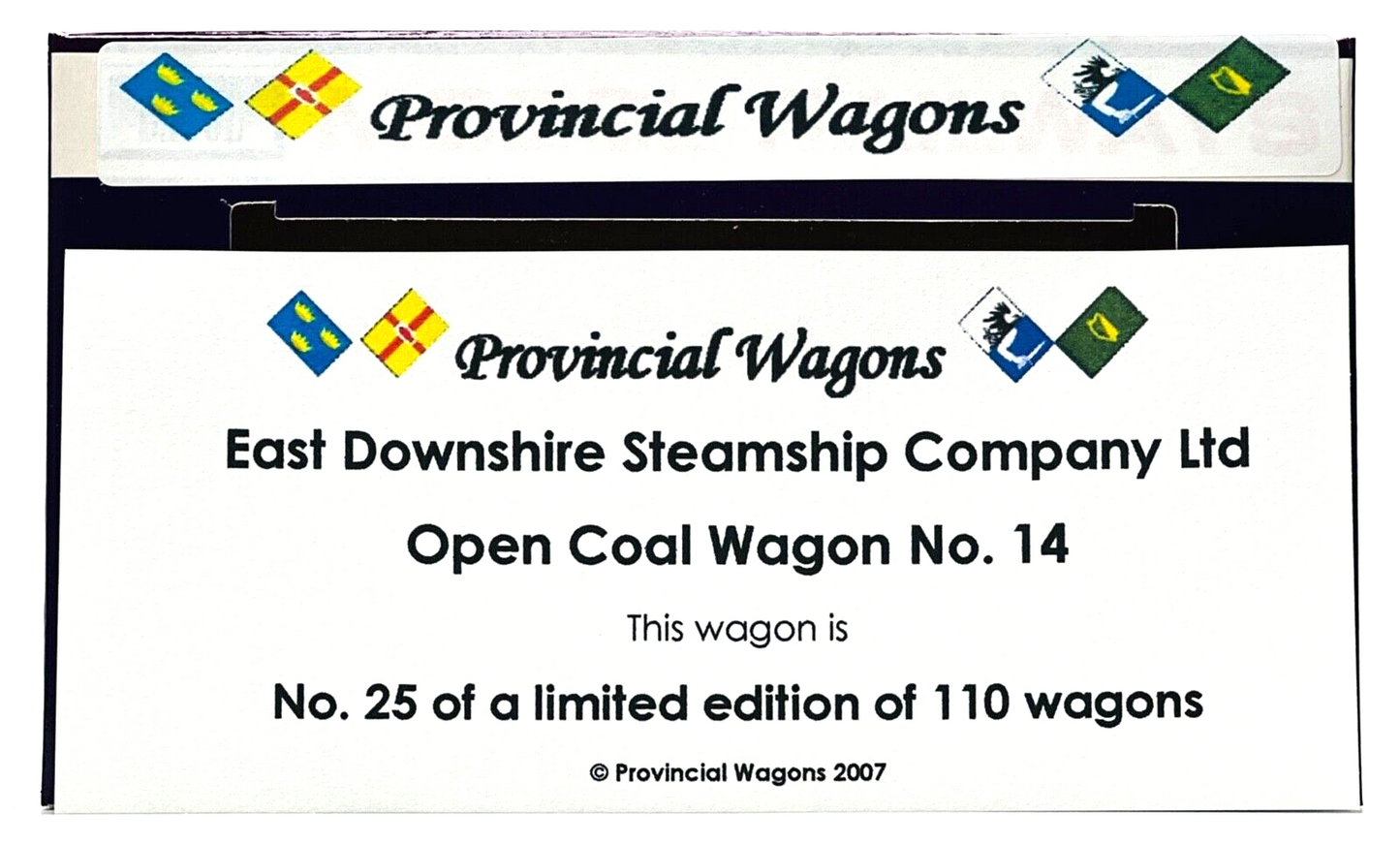 DAPOL 00 GAUGE - EAST DOWNSHIRE STEAMSHIP CO COAL WAGON 14 IRISH LIMITED ED