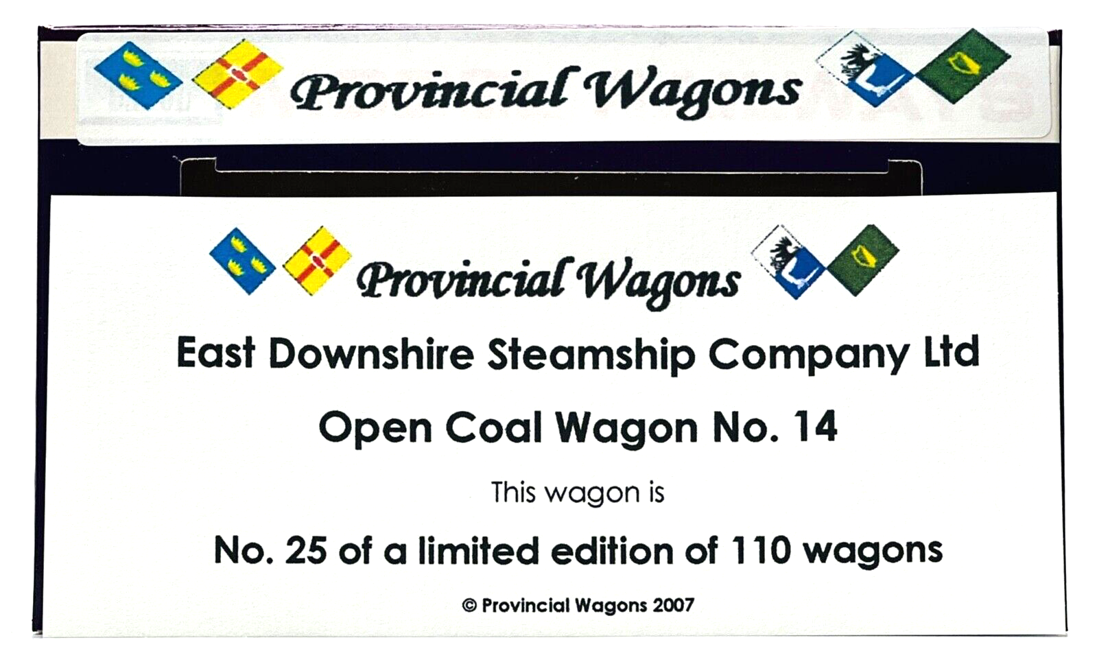 DAPOL 00 GAUGE - EAST DOWNSHIRE STEAMSHIP CO COAL WAGON 14 IRISH LIMITED ED