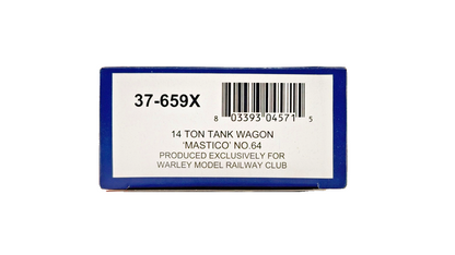 BACHMANN 00 GAUGE - 37-659X - 14 TON TANK WAGON MASTICO NO.64 (WARLEY)