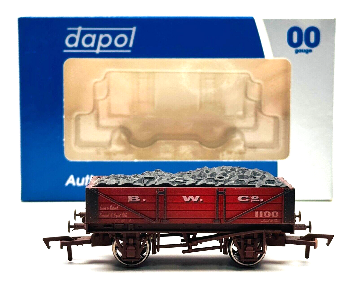 DAPOL 00 GAUGE - 4F-040-002 - 4 PLANK WAGON 'B W CO' WEATHERED NO.1100 - BOXED