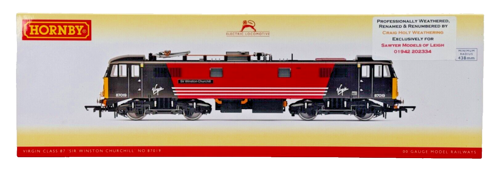 HORNBY 00 GAUGE - R3656 - CLASS 87 ELECTRIC VIRGIN TRAINS COUNTY OF CHESTER NQP