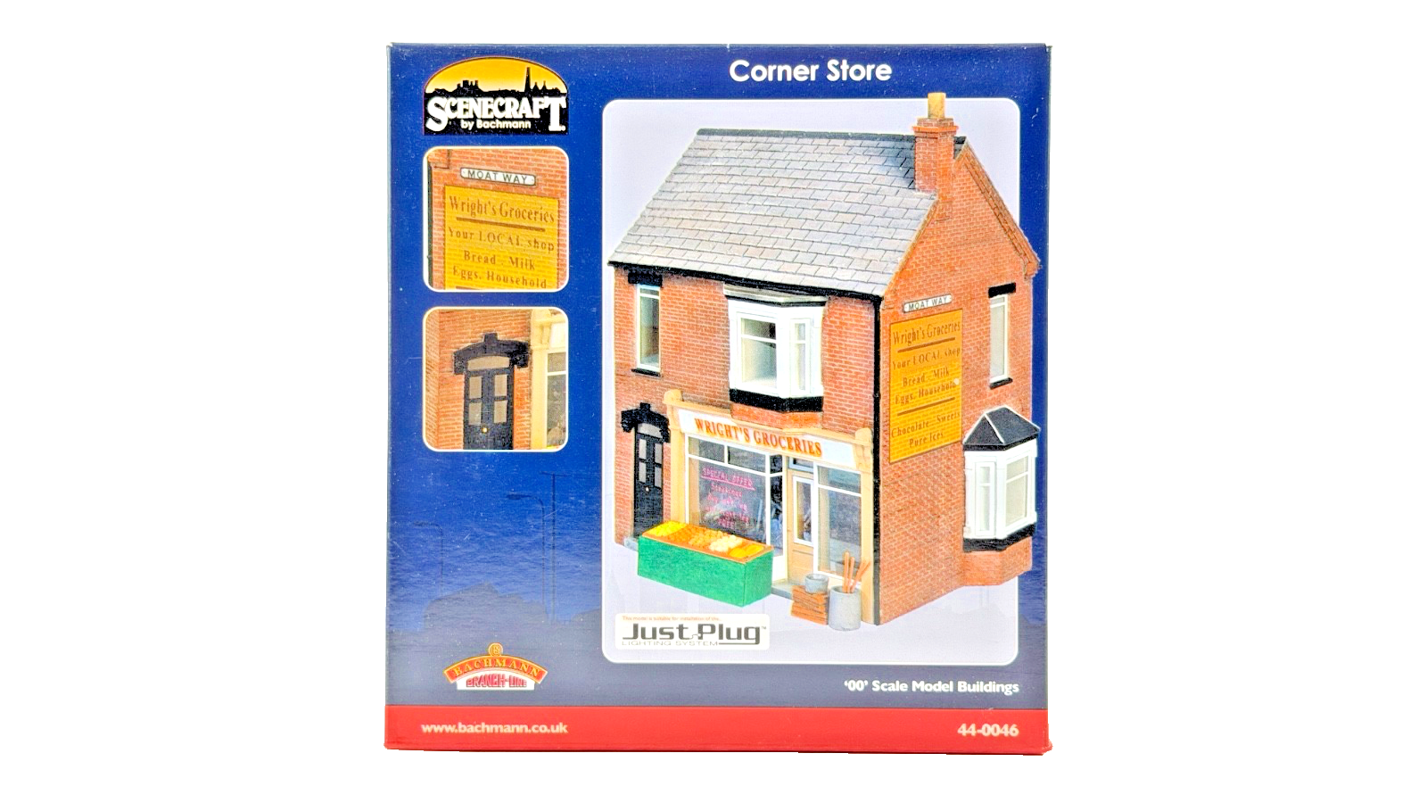 BACHMANN OO GAUGE SCENECRAFT - 44-0046 - CORNER STORE (ARK) WRIGHTS - NEW